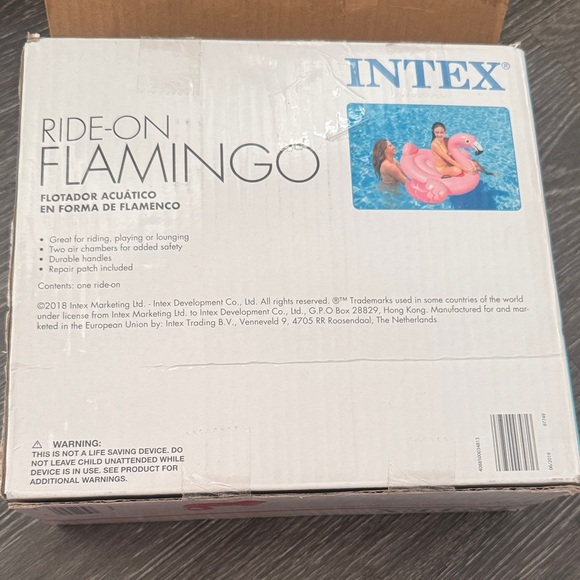 Intex Pink Flamingo Ride-On Float - Picture 5 of 9